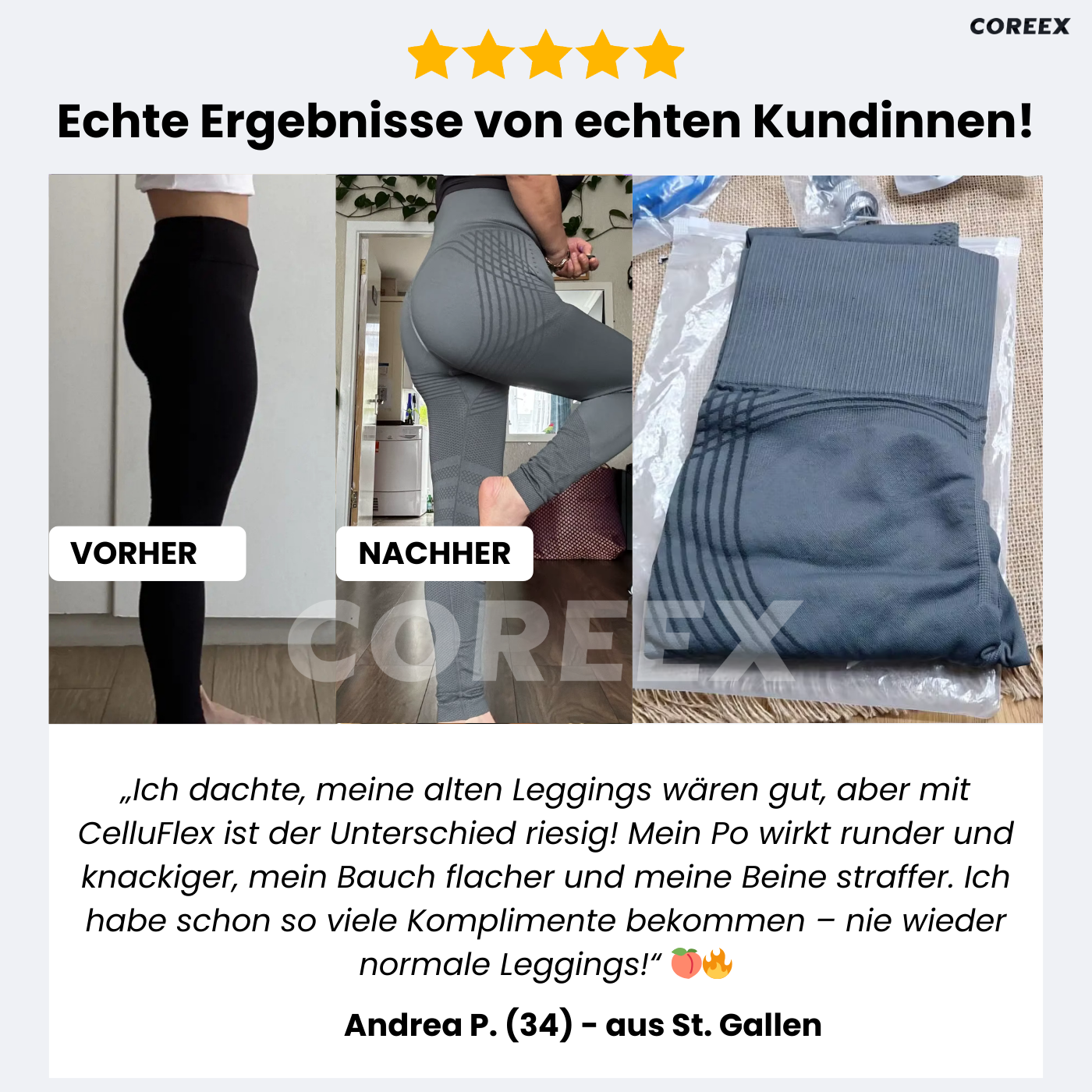 COREEX CelluFlex™ - #1 Anti-Cellulite Leggings der Schweiz